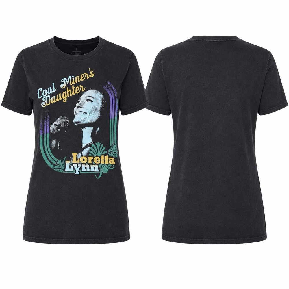 Wrangler Retro Loretta Lynn Coal Miner’s Daughter Graphic Tee XS NWT Black